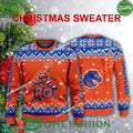 Logo Pattern Muppets Play Drums Boise State Broncos Ugly Sweater Xmas