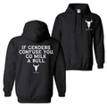 If Genders Confuse You Go Milk a Bull Hoodie, Funny Western Statement Graphic Pullover, Menswear Streetwear Long Sleeve...