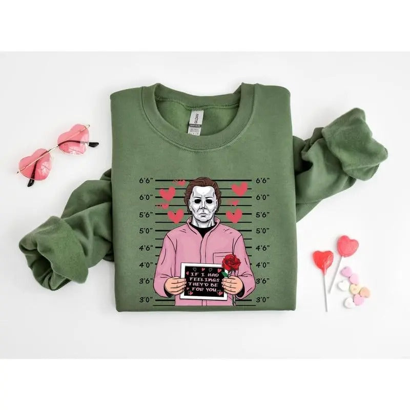 If I Had Feelings Shirt, They'd Be For You Sweatshirt, Valentine's Day Shirt , Cute Valentine's Day Skeleton Sweatshirt,...
