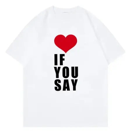If you say you love to wear fashionable street cotton T-shirts fashion men and women's tops everyday street wear...