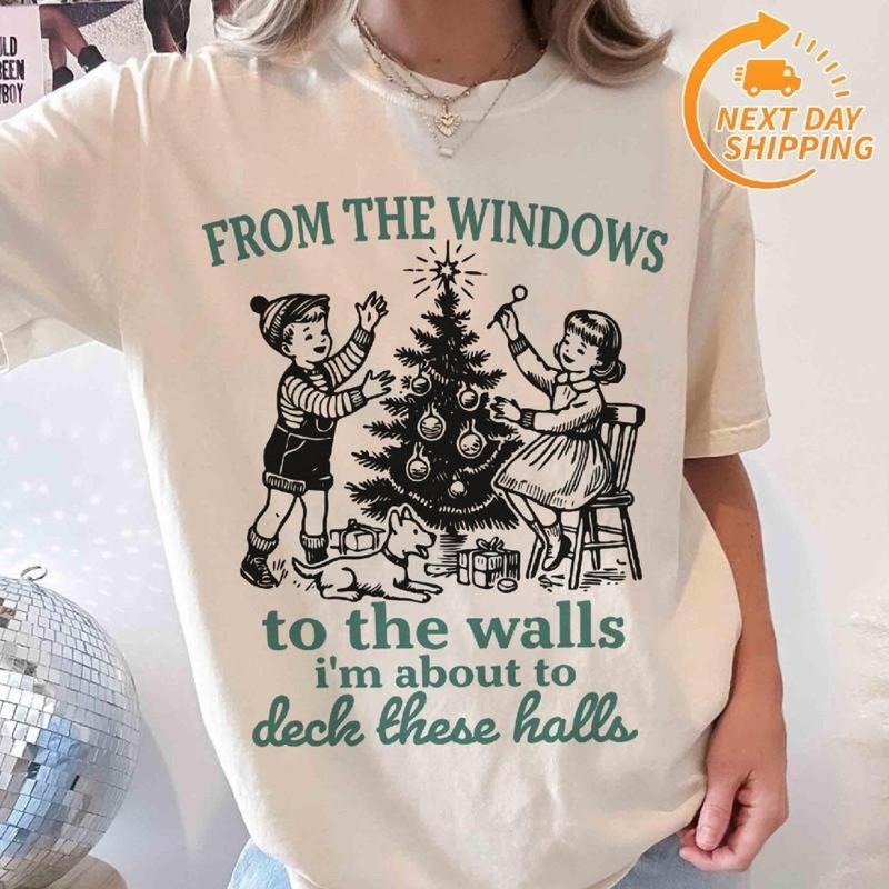 Im About Hidden leaf ninja Deck TNF Halls Shirt Vintage Funny Christmas Womens Xmas Sweatshirt FOG Cotton Blend...