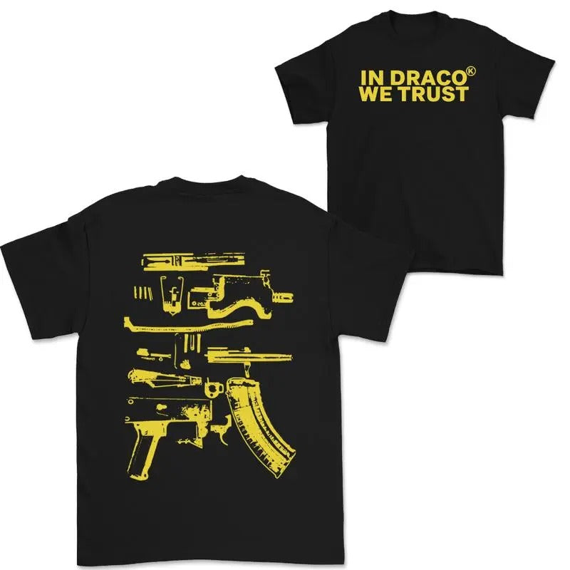 In Draco We Trust Double Sided Tee, White Color and Black Color Unisex T-Shirt, Sarcastic Graphic Tee, Unisex Classic...