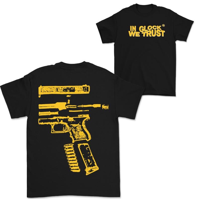 In Glock We Trust Double Side Black Version Shirt Menswear Top, New Design Glock Lover Tshirt, Vintage Sweatshirt for...