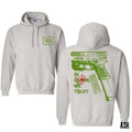 In Glock We Trust Standard size Ash Hoodie with Multicolor Design for Men and Women - Classic Fit - Menswear Womenswear...