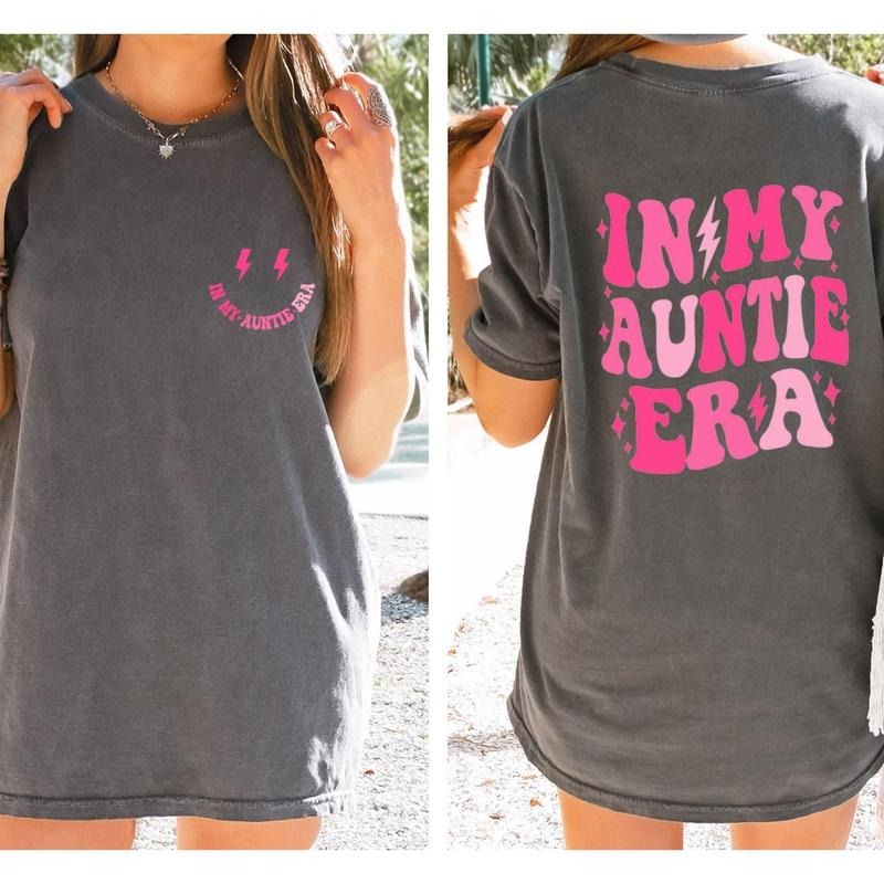 In My Auntie Era Shirt, Aunt Era, Oversized Aunt Shirt, Retro Aunt Shirt, Baby Announcement for Aunt, Funny Aunt Shirt...