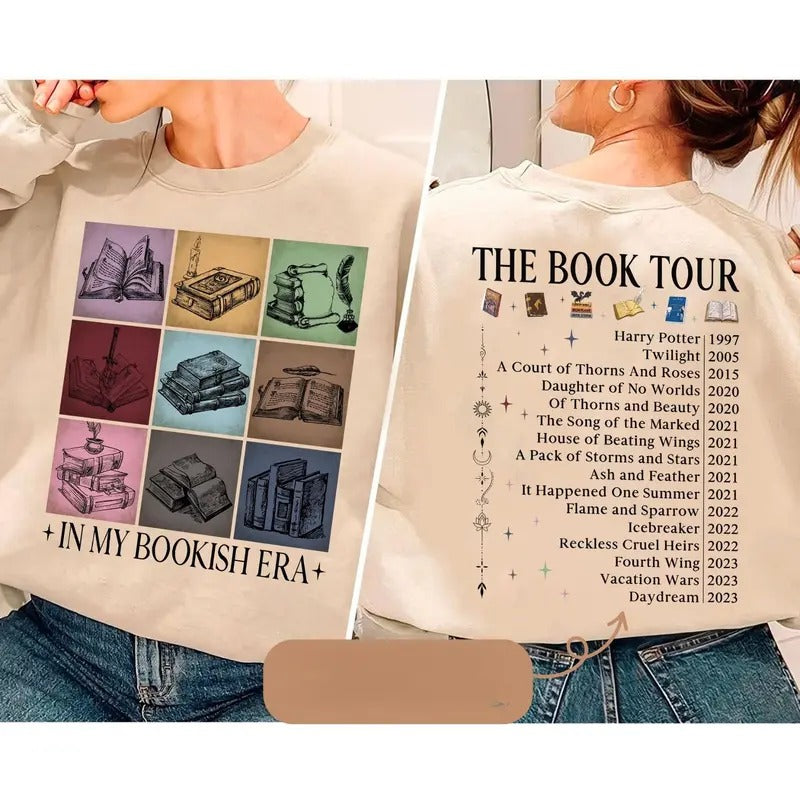 In My Bookish Era Shirt, Favorite Books Sweatshirt, Book Tour Shirt, Christmas Gift for Book Lover Hoodie
