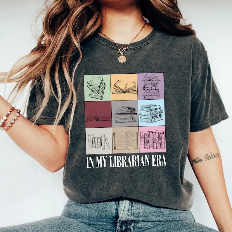 In My Librarian Era T-Shirt, Retro Librarian Shirt, Funny Librarian Shirt, Librarian Gift, Gift for Librarian, Librarian...