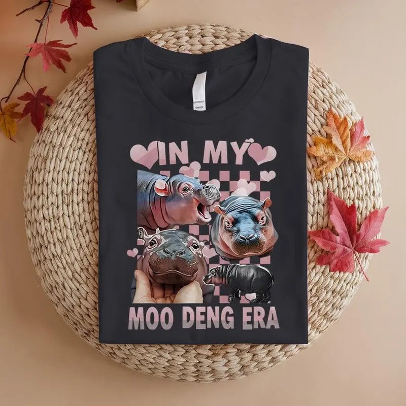 In My Moo Deng Era, Moo Deng Sweater, Funny Hippo Sweatshirt, Baby Hippo Moo Deng, Meme Sweatshirt, Hoodie Gift for Mom...