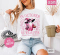 In October We Wear Pink Sweatshirt, Trendy Women's Awareness Sweater T-Shirts, Hoodie | RetroVerseTees.com