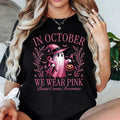 In October We wear pink Spooky Version Comfort Colors unisex Tshirt Hoodie, Sweatshirt | RetroVerseTees.com