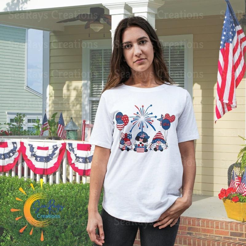 Independence Day Gnomes T-shirt Patriotic July 4th Shirt Fireworks Tee Holiday Gnomes Shirt July 4th Summer Vibes 4th Of...