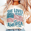 Independence Day T-Shirt, 4th of July Shirt, She Loves Jesus And America Too T-Shirt, America Retro Hoodie, Sweatshirt
