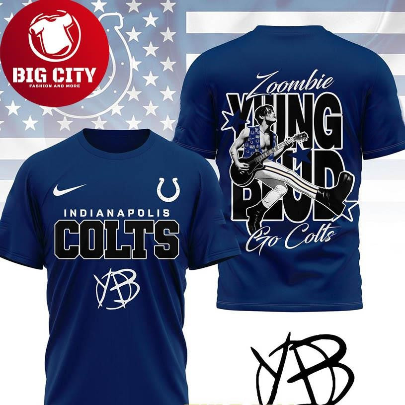 Indianapolis Colts Yungblud Zombie 2025 Go Colts Two Sided Shirt