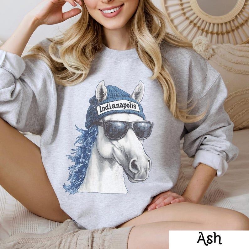 Indianapolis Spiky hair fighters Crewneck Sweatshirt, Vintage Sports Fan Apparel, Trendy Game Day Gift, Unisex...