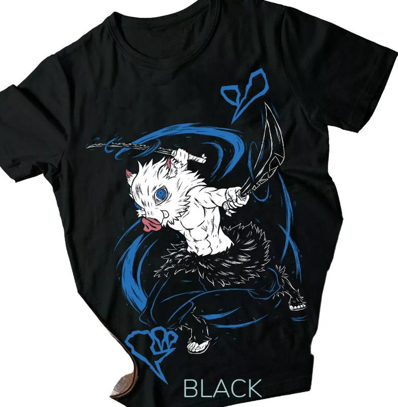 Inosuke Hashibira T-shirt Manga Shirt All Size Hoodie, Sweatshirt | RetroVerseTees.com