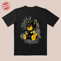 'Smile Through Pain' Tee |   Black Bear Symbol & Yellow-White Clash |   Trendy Motivational Wear for...