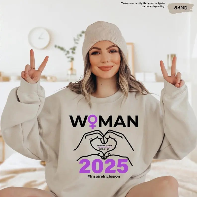 International Women's Day 2025 Sweatshirt, Women's Day Sweatshirt,Inspire Inclusion Gift,March 8 Sweatshirt,Woman Day...