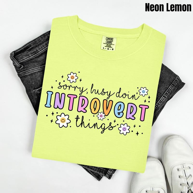 Introvert Things Comfort Colors T-Shirt 'NLB' Hoodie, Sweatshirt | RetroVerseTees.com