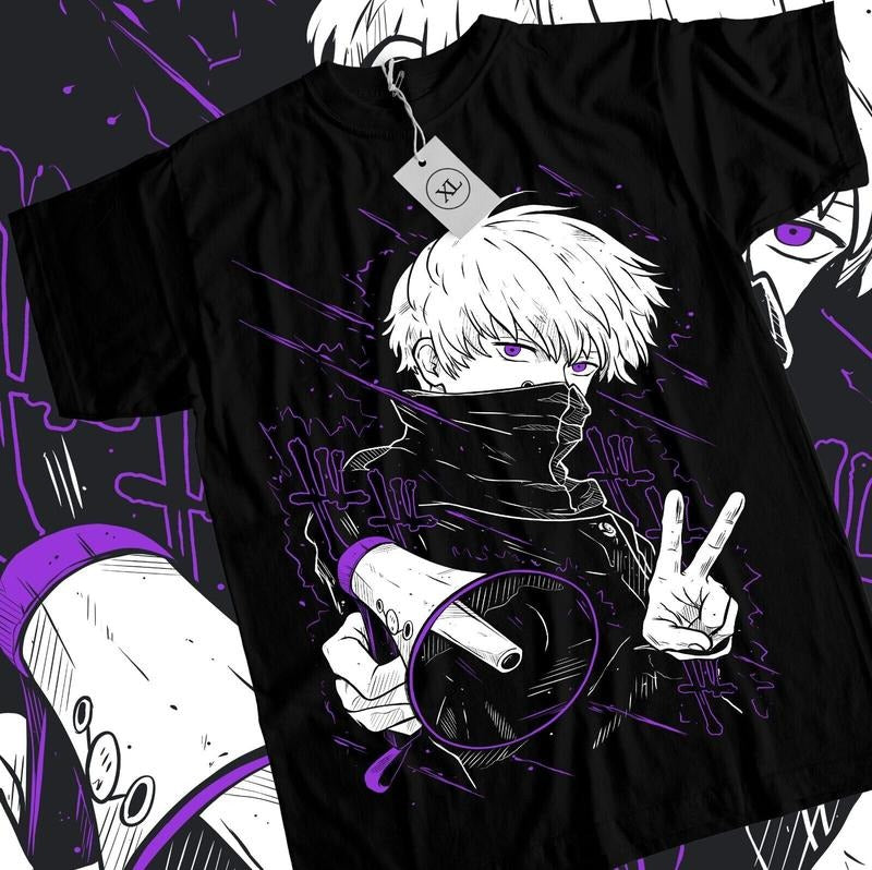 Inumaki Toge T-Shirt S-4XL Jujutsu Kaisen Megumi Fushiguro Satoru Gojo Black Shirt Hoodie, Sweatshirt | RetroVerseTees.com