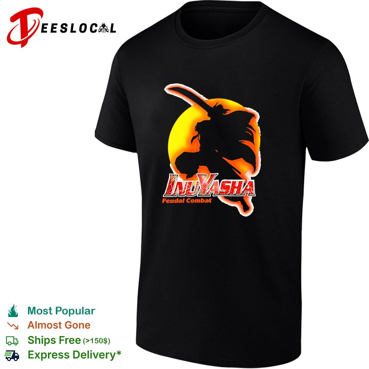 Inuyasha Feudal Combat Silhouette Anime shirt