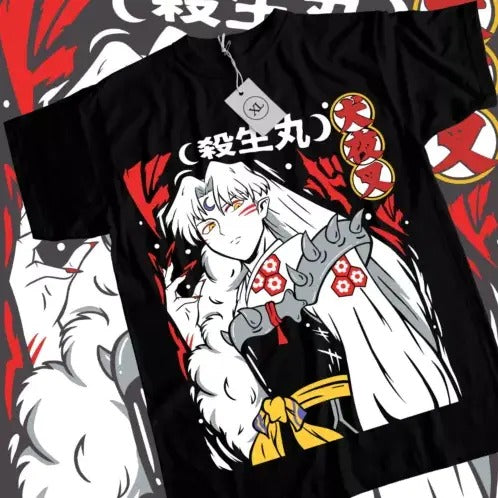 Inuyasha Sesshomaru T-shirt Red Moon Inu Yasha Girl Anime Manga Gifts All Size Hoodie, Sweatshirt | RetroVerseTees.com