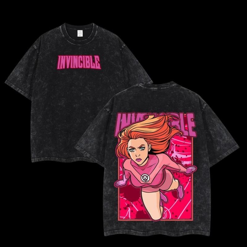 Invincible War "Atom Eve" 2 Sides Wash T-Shirt, Comics Shirt,E ntertainment Earth, T-Shirt, TV Show Comics Shirt,...
