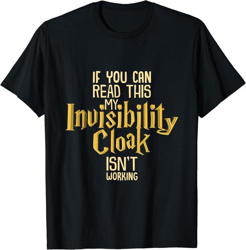 Invisibility Cloak Shirt T-Shirt Hoodie, Sweatshirt | RetroVerseTees.com