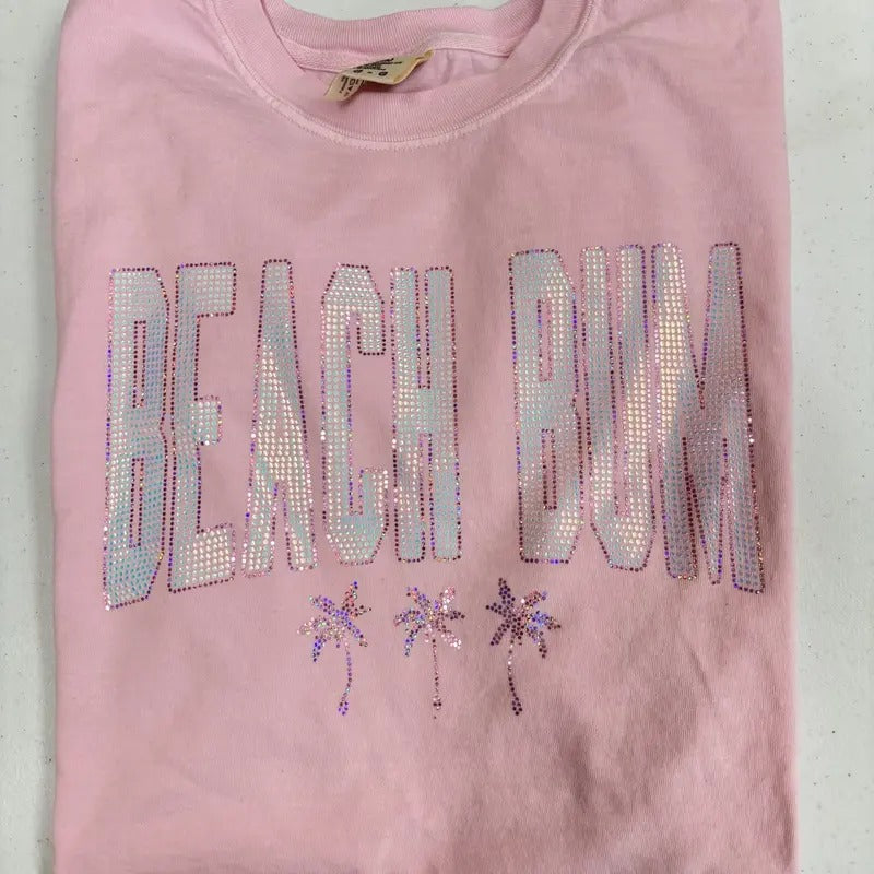 Iridescent Beach Bum Spangled Comfort Colors T-Shirt Hoodie, Sweatshirt | RetroVerseTees.com