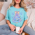 Iridescent Christmas Tree Comfort Colors T-Shirt 'NLB' Hoodie, Sweatshirt | RetroVerseTees.com