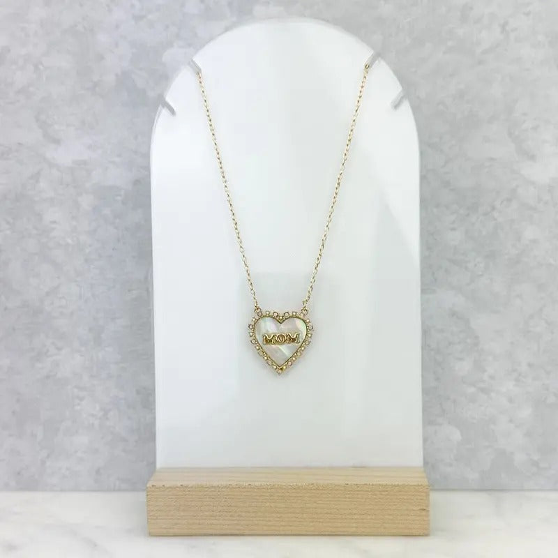 Iridescent Heart Mom Necklace T-Shirts, Hoodie, Sweatshirt | RetroVerseTees.com
