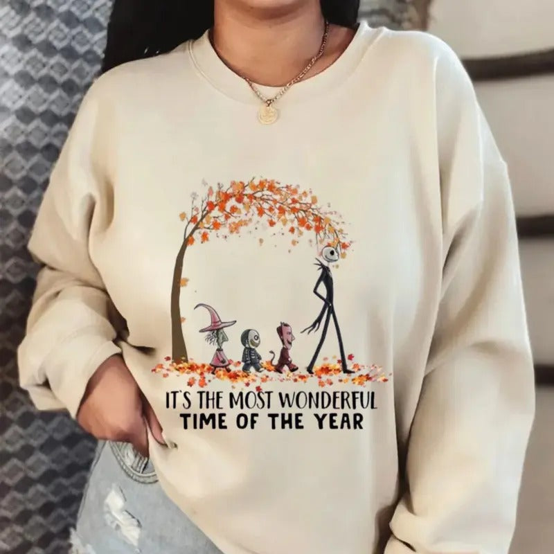 It's The Most Wonderful Time Of The Year Halloween Sweatshirt, Retro Halloween Sweatshirt, Halloween Sweatshirt,...