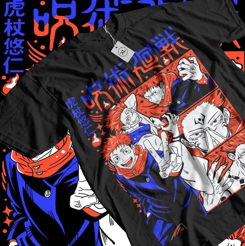 Itadori Yuji T-Shirt S-4XL Jujutsu Kaisen Sukuna Gojo Exclusive Gift Shirt Tshirt S-4XL Hoodie, Sweatshirt