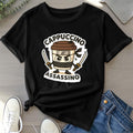 Italian Brainrot Funny Cappuccino Assasino Meme Lightsaber brand Shirt Men Women Kawaii Short Sleeve Lightsaber...