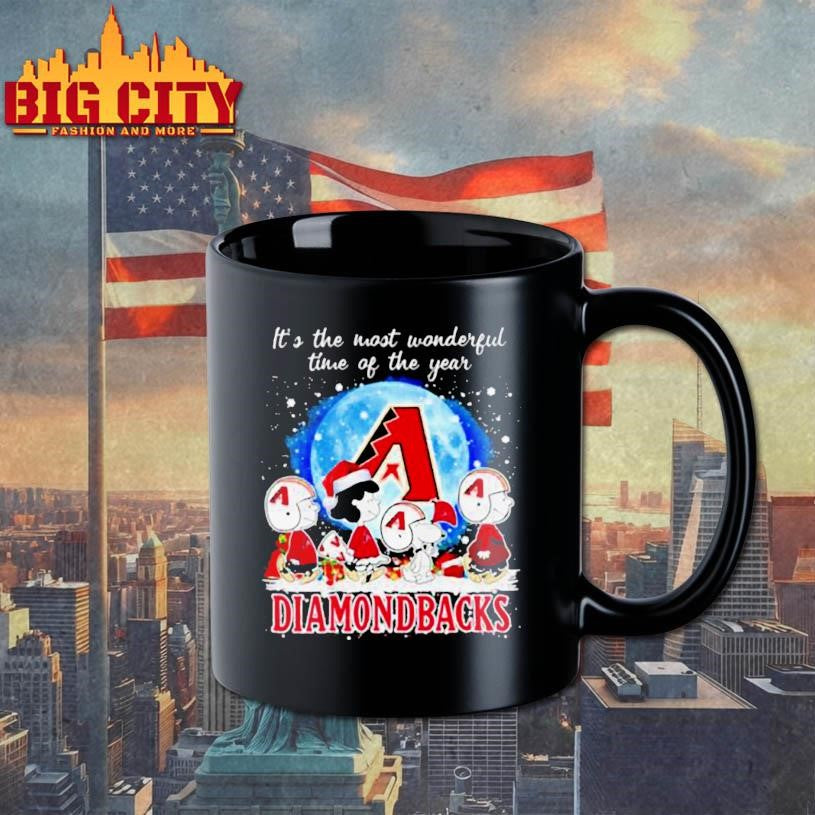 It’s The Most Wonderful Time Of The Years Peanuts Characters X Arizona Diamondbacks Merry Christmas Shirt