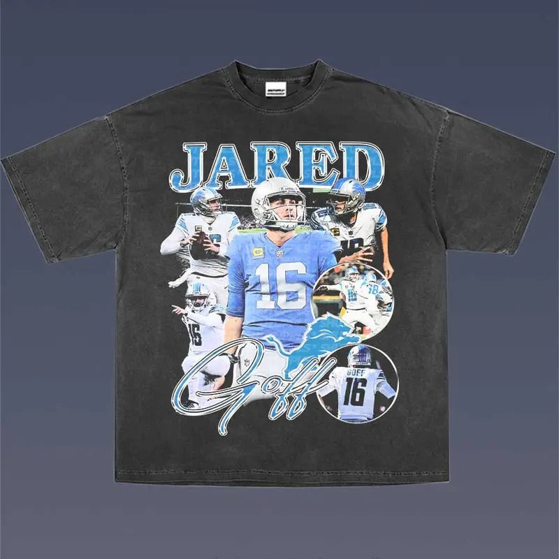 JARED GOFF 1.1 Tee - Soft and Comfortable Shirt - Unisex - Graphic T-Shirt Hoodie, Sweatshirt | RetroVerseTees.com
