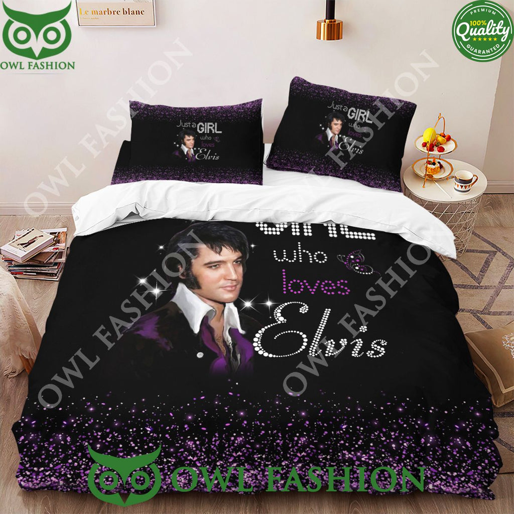 Elvis Presley Just A Girl Who Loves Night Stars Bedding set