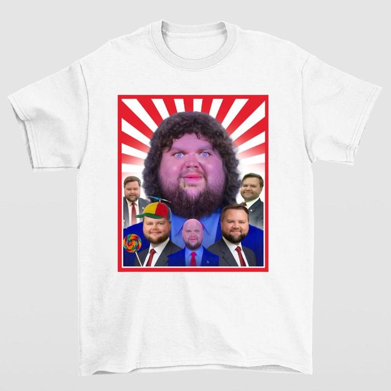 JD Vance Face Meme T-Shirt Highlighting Iconic and Humorous Design Hoodie, Sweatshirt | RetroVerseTees.com