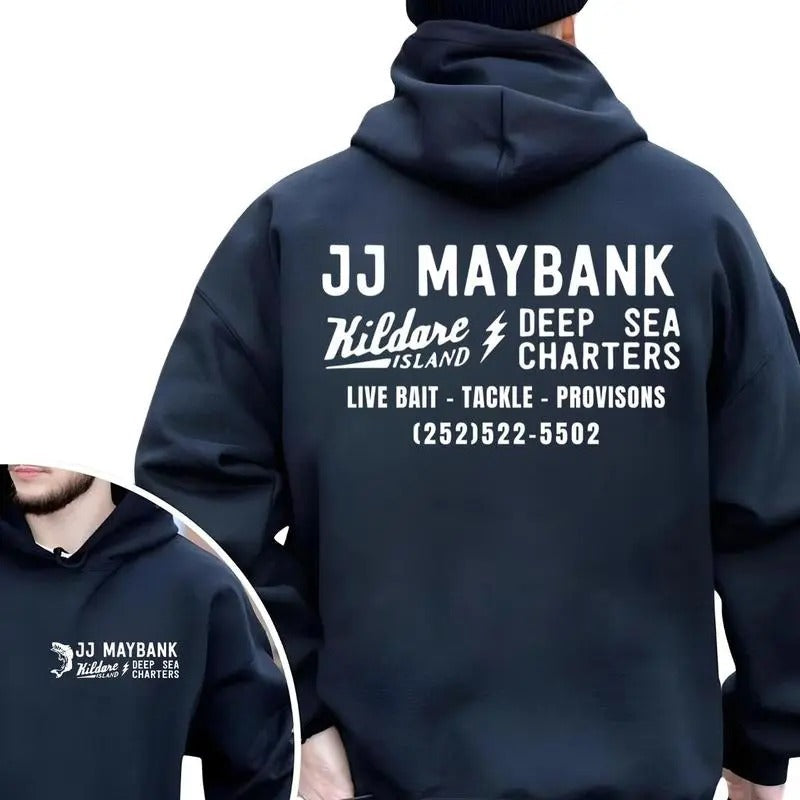 JJ Maybaank Deep Sea Charter Hoodie 2 sides, Gift for Outer Banks Fans, for men and women Check Cotton T-Shirts, Sweatshirt