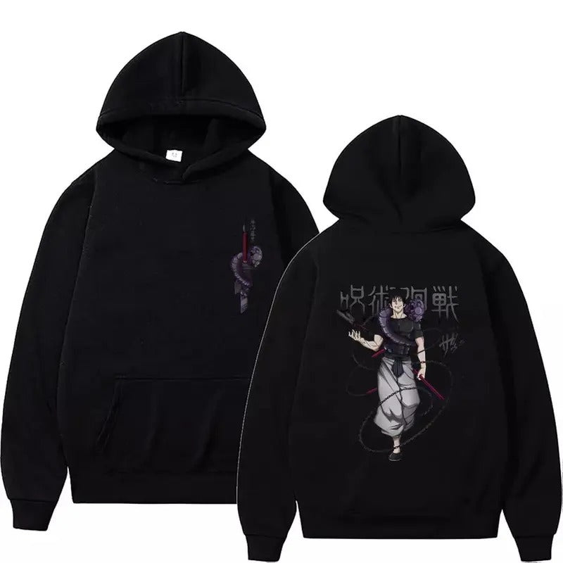 JJK Hoodie Jujutsu Kaisen Hooded Sweatshirt Toji Fushiguro Gojo Satoru Sukuna Hoodie double-sided T-Shirts