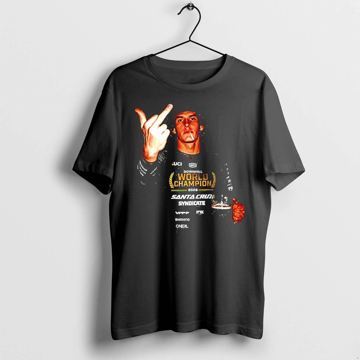 Jackson Goldstone 2026 Uci Mountain Bike Dhi World Championship Middle Finger Smoking Beer Tshirts Sweater