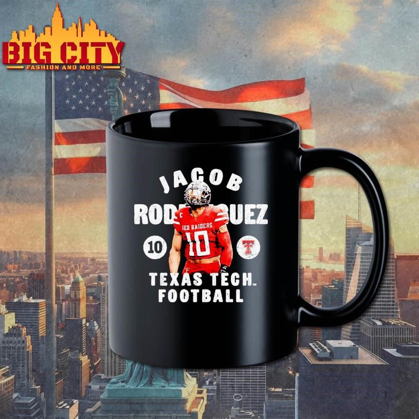 Jacob Rodriguez portrait Texas Tech Red Raiders Shirt