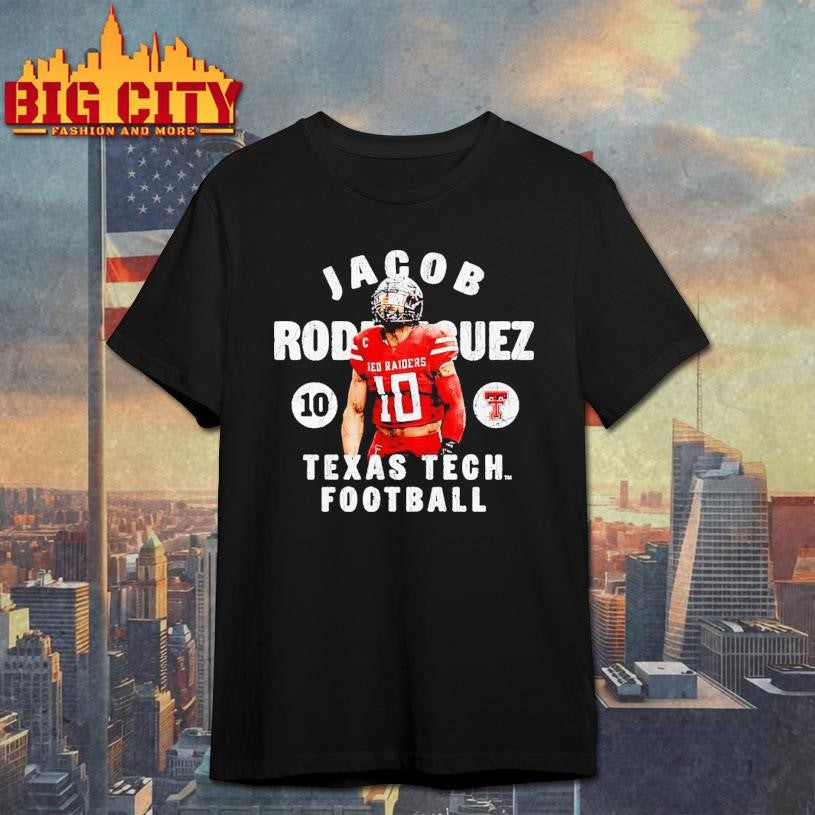 Jacob Rodriguez portrait Texas Tech Red Raiders Shirt