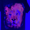 Jaguar and Lion T-shirts Cotton Cotton Black Menswear Hoodie, Sweatshirt | RetroVerseTees.com