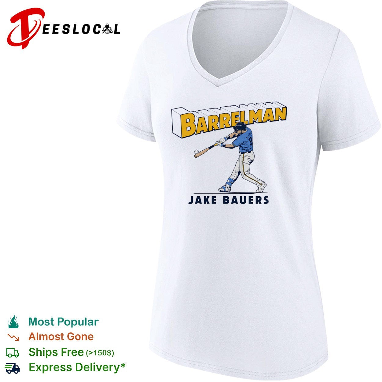 Jake Bauers Barrelman Baseball Player MLB shirt
