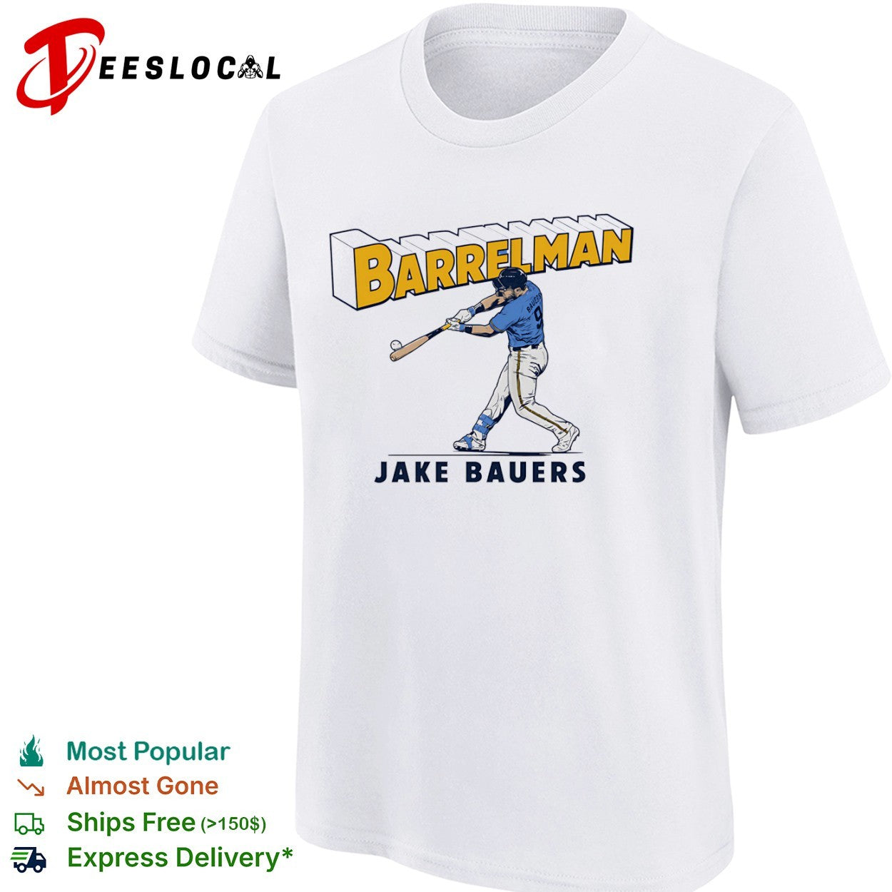 Jake Bauers Barrelman Baseball Player MLB shirt