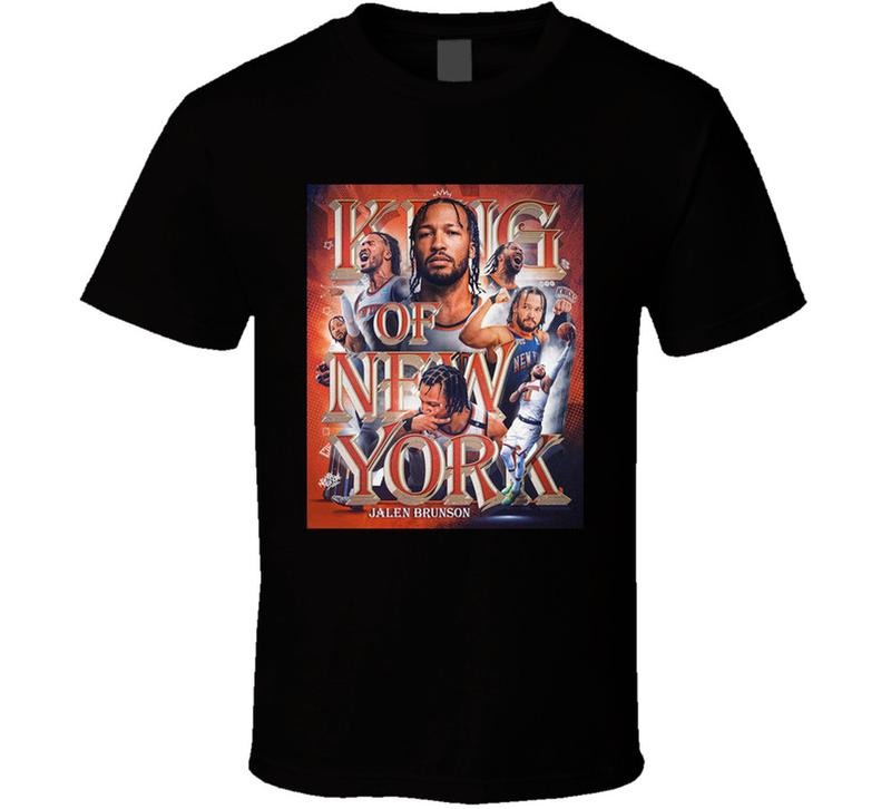 Jalen Brunson King Of New York Fan T-Shirt, 100% Cotton Unisex T-Shirt, Gift For Fan Hoodie, Sweatshirt | RetroVerseTees.com