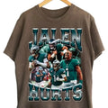 Jalen Hurts Unisex Graphic Tee Shirt, Football Black Crew T-Shirt, Trendy Football Shirt, Gift for Fans Hoodie, Sweatshirt