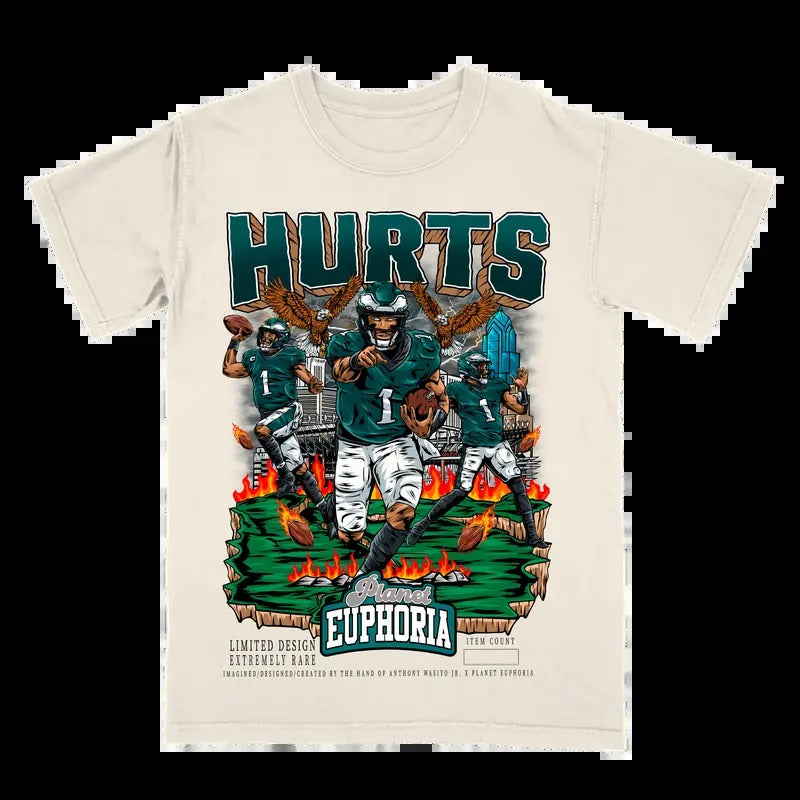 Jalen Hurts V2 Tee Gift For Fan - Men's Casual T-shirt - Menswear Hoodie, Sweatshirt | RetroVerseTees.com