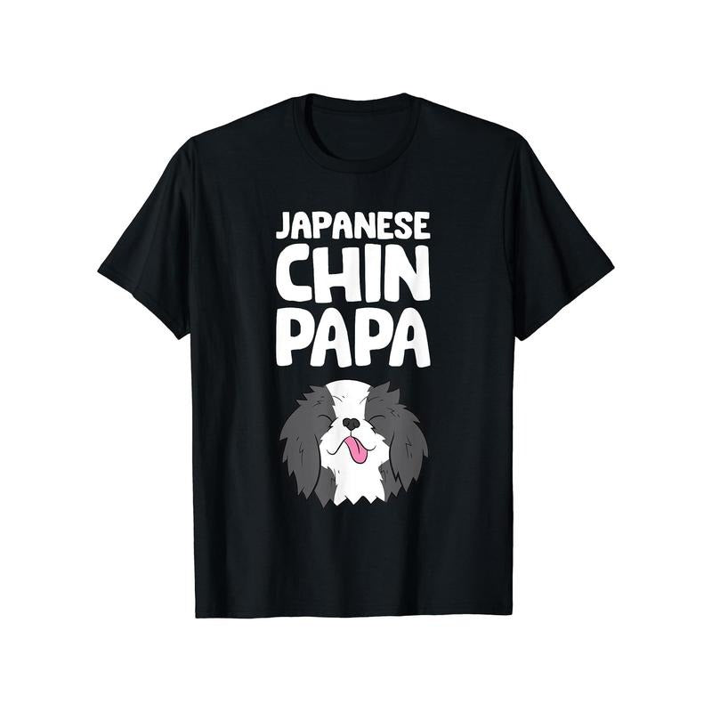 Japanese Chin Dog Dad Funny Cotton T-Shirt
