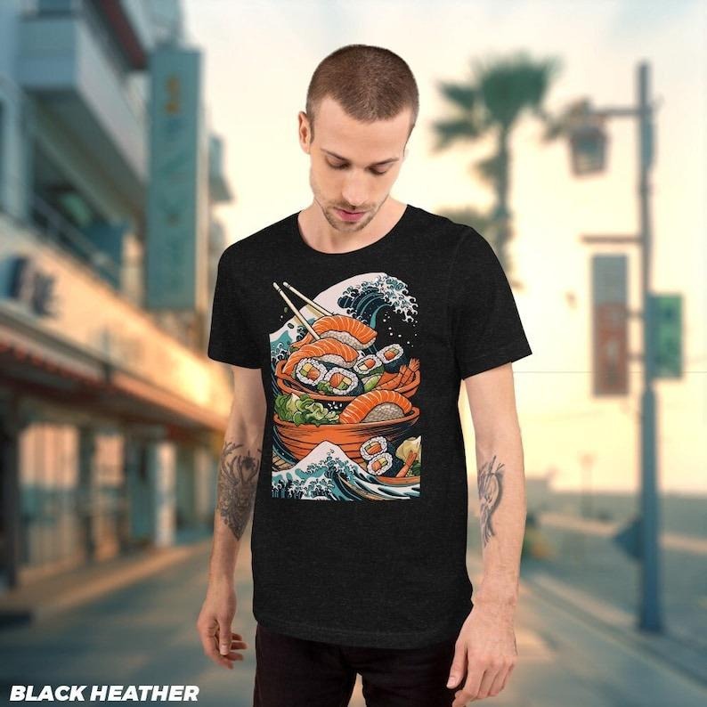 Japanese Sushi Art Streetwear Sushi Lover, i Love Sushi, Anime, kanji, Salmon, Maki, Sushi Chef, Sushi Images, Japanese...